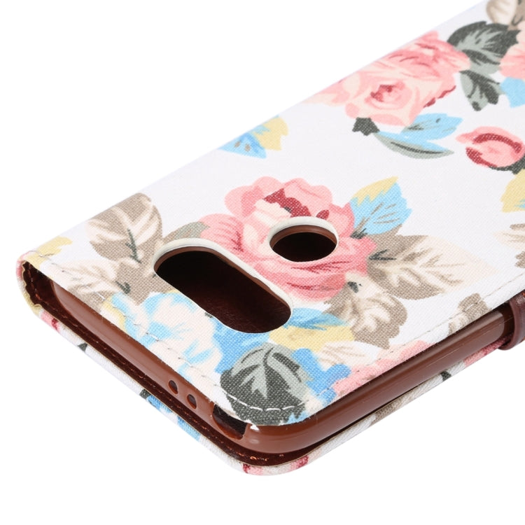 Flower Pattern Cloth Surface Horizontal Flip Leather Case with Holder & Card Slots for LG G5