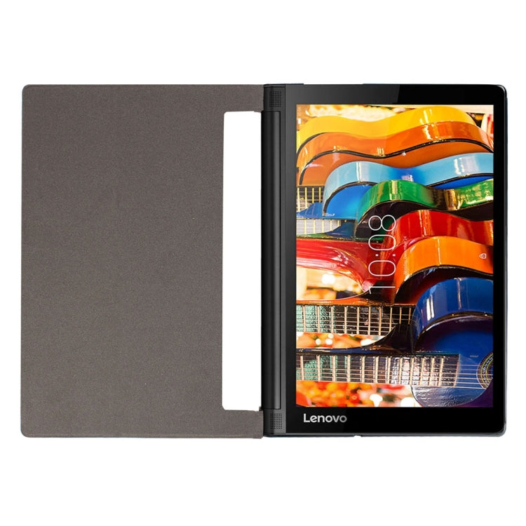 Custer Texture Horizontal Flip Solid Color Leather Case with Three-folding Holder for Lenovo YOGA Tab 3 Pro X90L, 10.1 inch