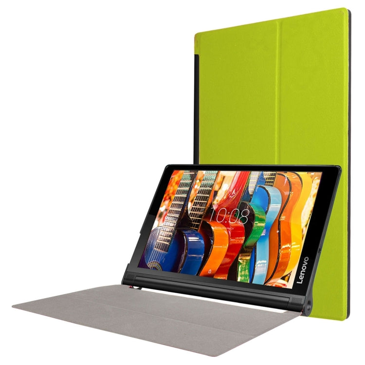 Custer Texture Horizontal Flip Solid Color Leather Case with Three-folding Holder for Lenovo YOGA Tab 3 Pro X90L, 10.1 inch