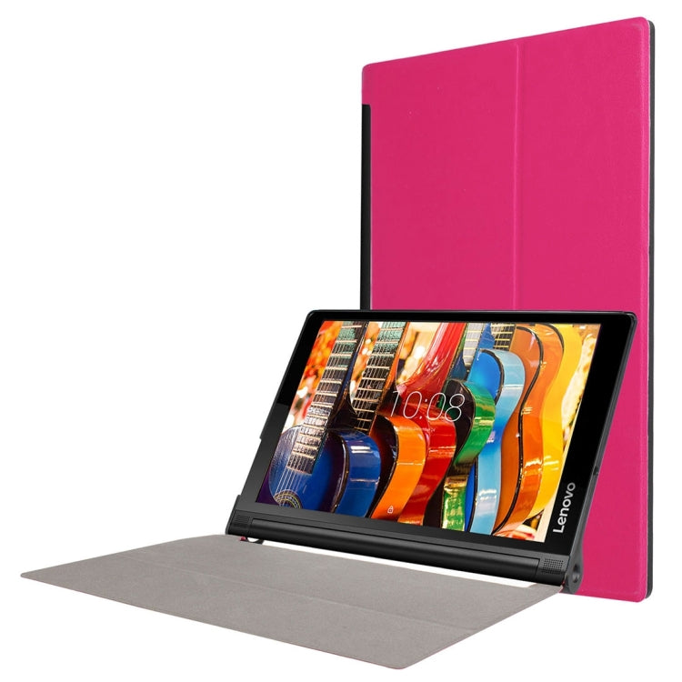 Custer Texture Horizontal Flip Solid Color Leather Case with Three-folding Holder for Lenovo YOGA Tab 3 Pro X90L, 10.1 inch