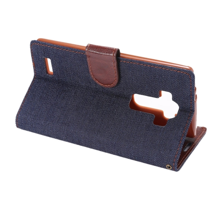 Denim Texture Leather Case with Holder & Card Slots for LG G4