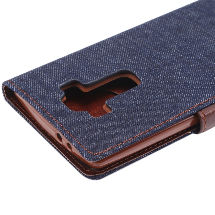 Denim Texture Leather Case with Holder & Card Slots for LG G4