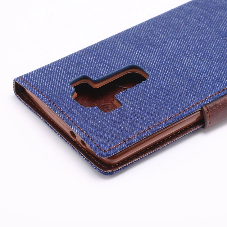 Denim Texture Leather Case with Holder & Card Slots for LG G4