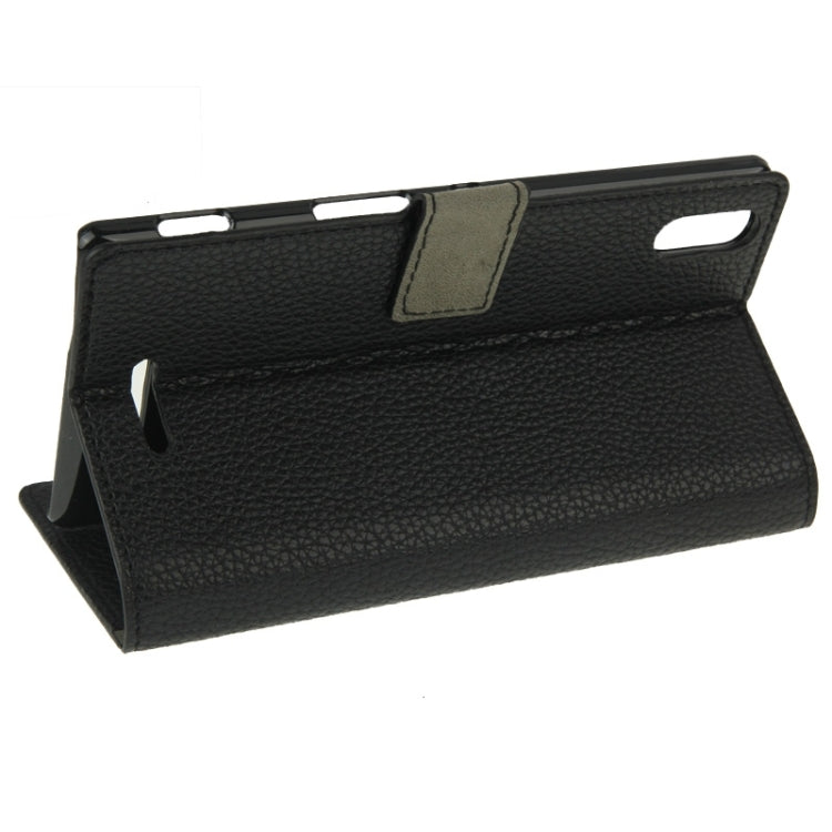 Litchi Texture Flip Leather Case with Holder & Card Slots & Wallet for Sony Xperia T3