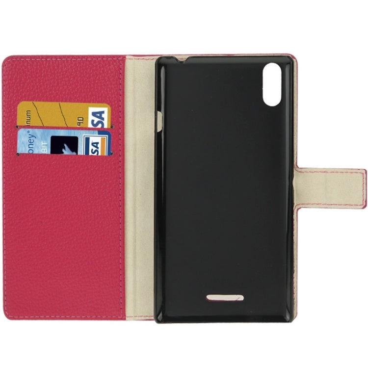 Litchi Texture Flip Leather Case with Holder & Card Slots & Wallet for Sony Xperia T3