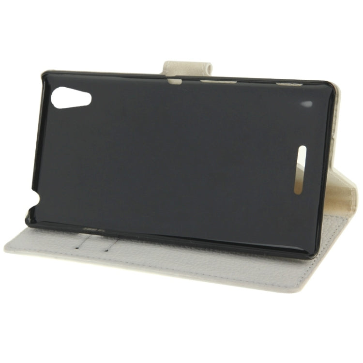 Litchi Texture Flip Leather Case with Holder & Card Slots & Wallet for Sony Xperia T3