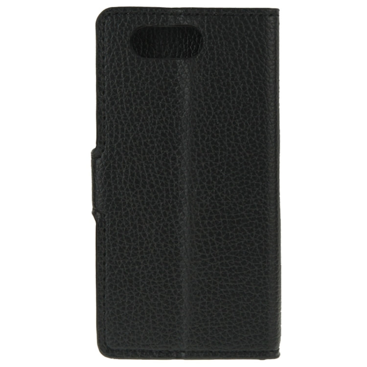 Litchi Texture Flip Leather Case with Holder & Card Slots & Wallet for Sony Xperia Z3 Compact(Black)