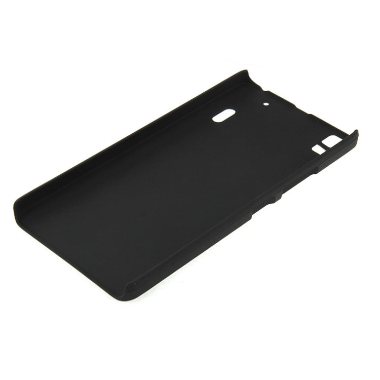 Solid Color Plastic Back Case for Lenovo K3 Note(Black)
