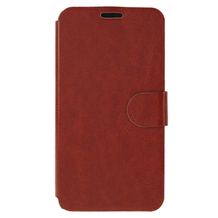 Crazy Horse Texture Horizontal Flip Magnetic Buckle Leather Case with Holder for Lenovo A850+(Brown)