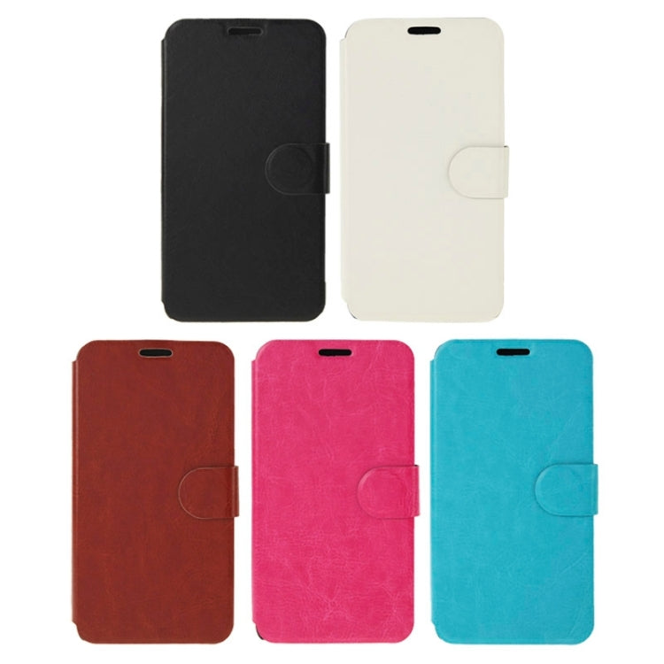 Crazy Horse Texture Horizontal Flip Magnetic Buckle Leather Case with Holder for Lenovo A850+(Brown)