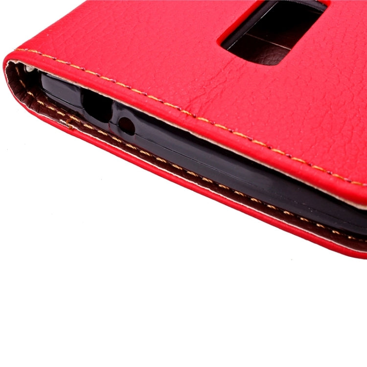 Leaf Magnetic Snap Litchi Texture Horizontal Flip Leather Case with Card Slots & Wallet & Holder & Lanyard for OnePlus 2