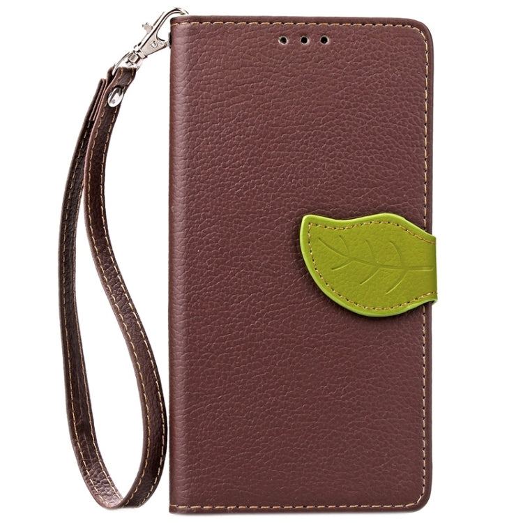 Leaf Magnetic Snap Litchi Texture Horizontal Flip Leather Case with Card Slots & Wallet & Holder & Lanyard for OnePlus 2