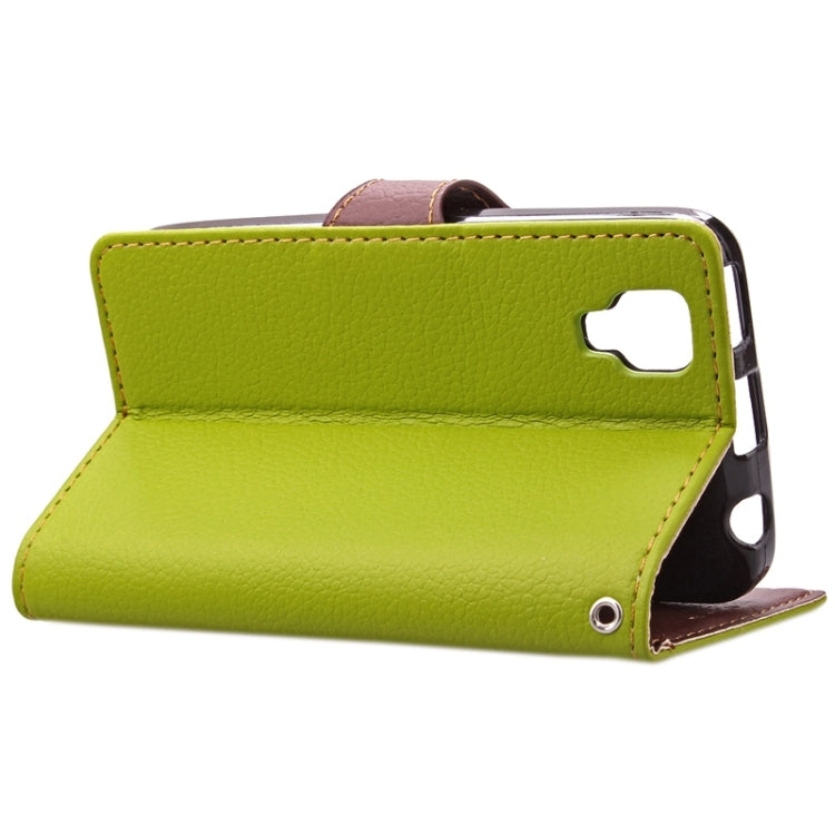 Leaf Magnetic Snap Litchi Texture Horizontal Flip Leather Case with Card Slots & Wallet & Holder & Lanyard for Wiko Sunset