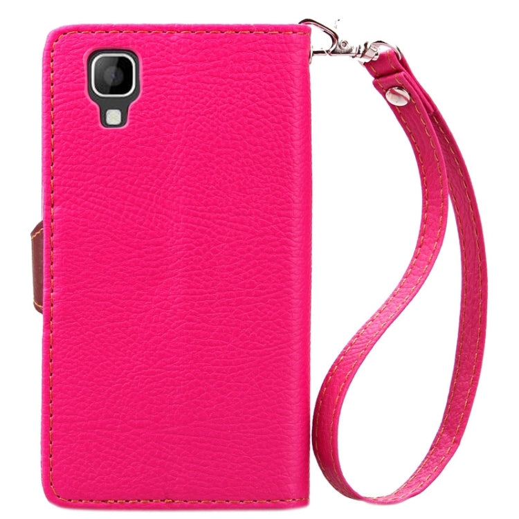 Leaf Magnetic Snap Litchi Texture Horizontal Flip Leather Case with Card Slots & Wallet & Holder & Lanyard for Wiko Sunset
