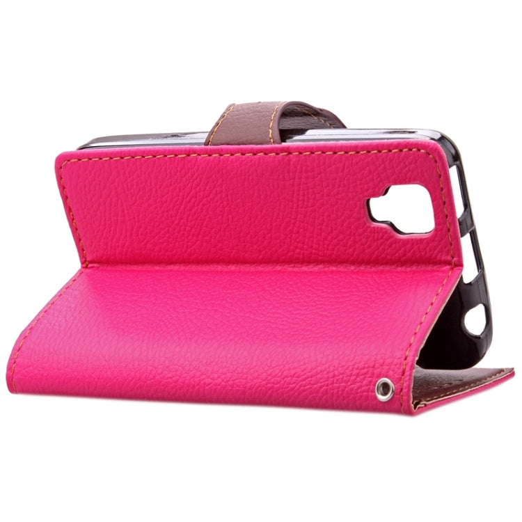 Leaf Magnetic Snap Litchi Texture Horizontal Flip Leather Case with Card Slots & Wallet & Holder & Lanyard for Wiko Sunset