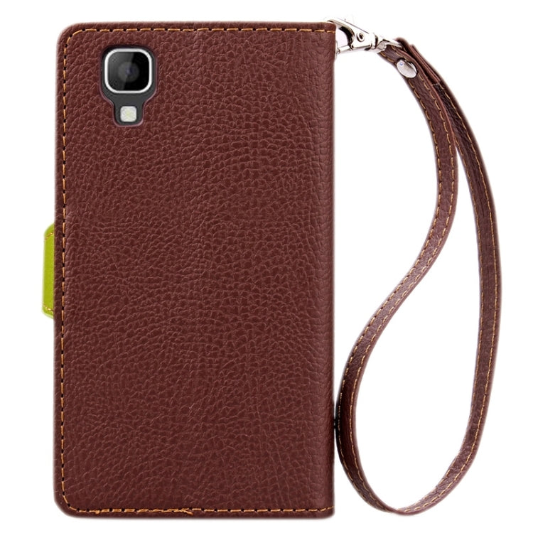 Leaf Magnetic Snap Litchi Texture Horizontal Flip Leather Case with Card Slots & Wallet & Holder & Lanyard for Wiko Sunset