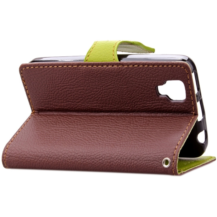 Leaf Magnetic Snap Litchi Texture Horizontal Flip Leather Case with Card Slots & Wallet & Holder & Lanyard for Wiko Sunset