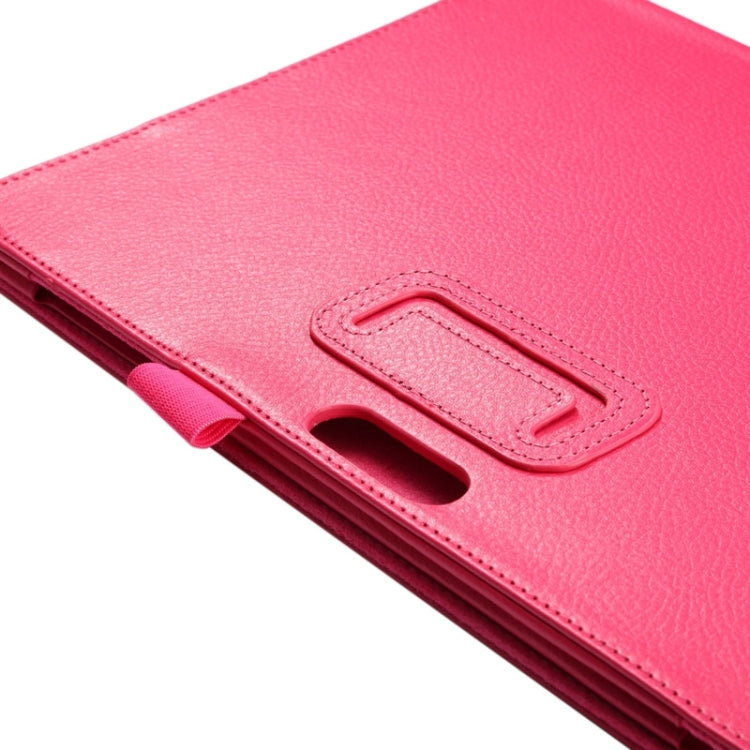 Horizontal Flip Litchi Texture Leather Case with Holder for Microsoft Surface 3(Magenta)