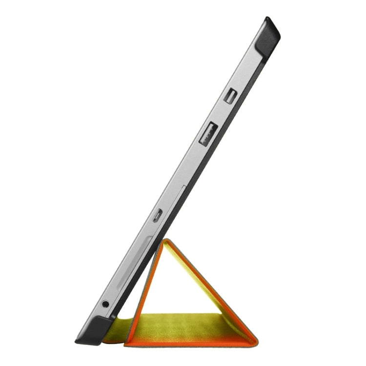 3-folding Karst Texture Horizontal Flip Leather Case with Holder for Microsoft Surface 3