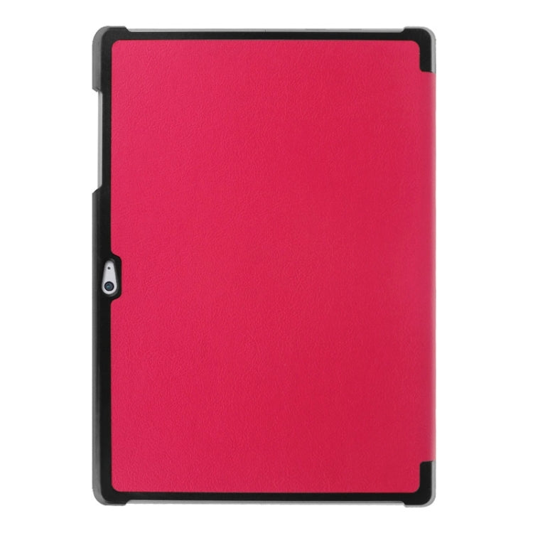 3-folding Karst Texture Horizontal Flip Leather Case with Holder for Microsoft Surface 3