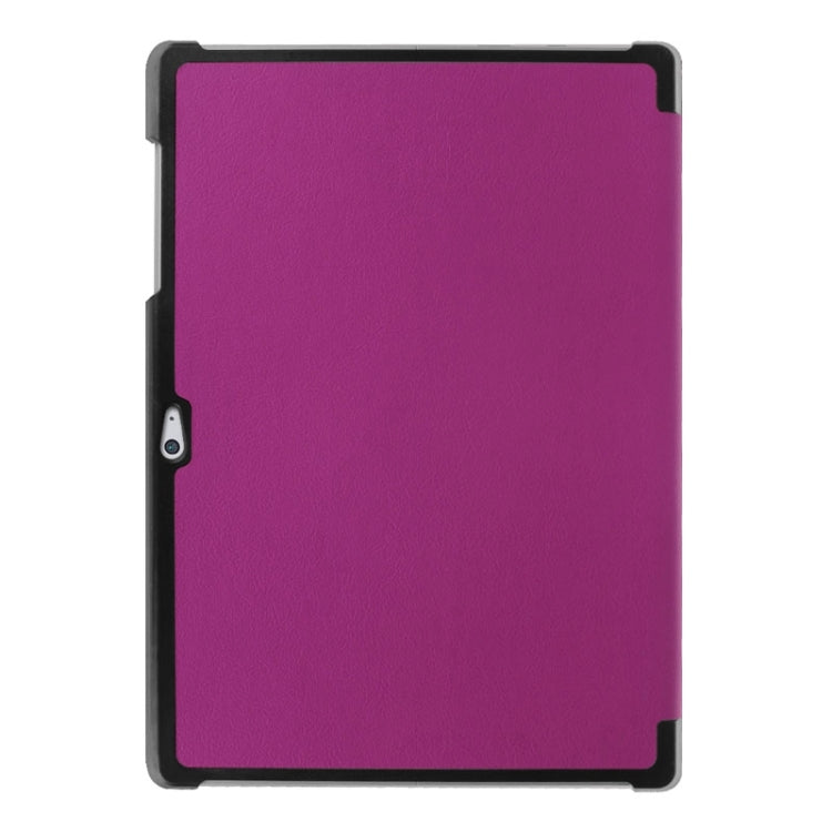 3-folding Karst Texture Horizontal Flip Leather Case with Holder for Microsoft Surface 3