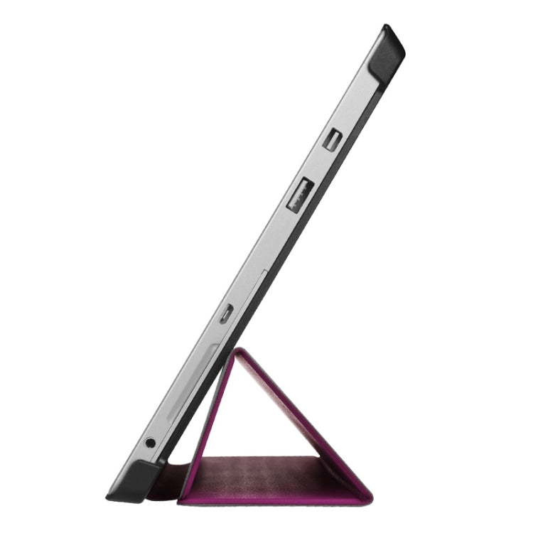 3-folding Karst Texture Horizontal Flip Leather Case with Holder for Microsoft Surface 3