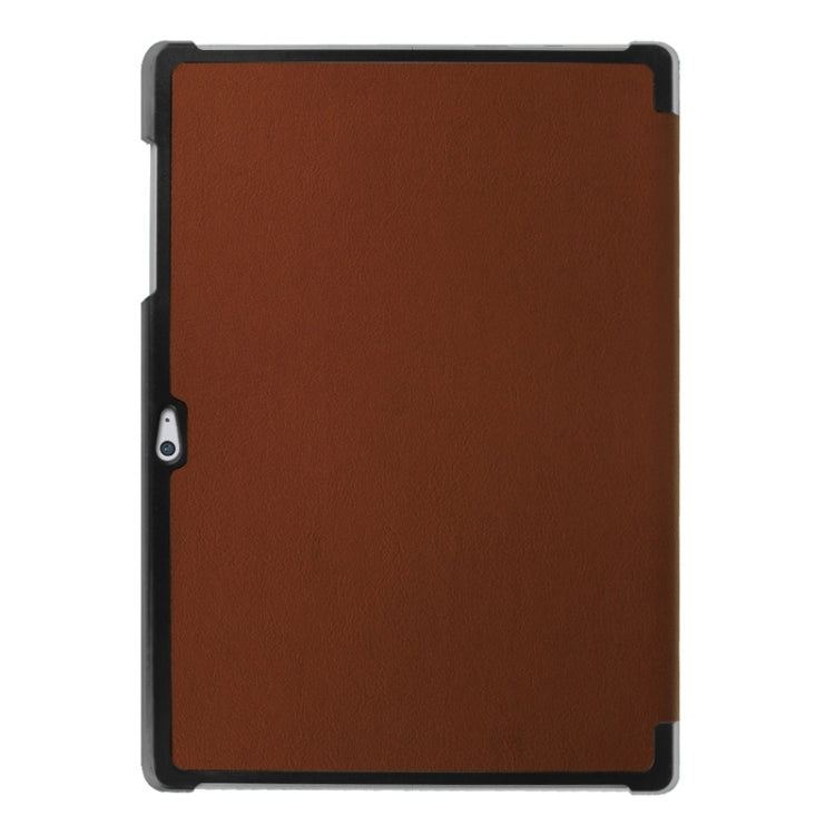 3-folding Karst Texture Horizontal Flip Leather Case with Holder for Microsoft Surface 3