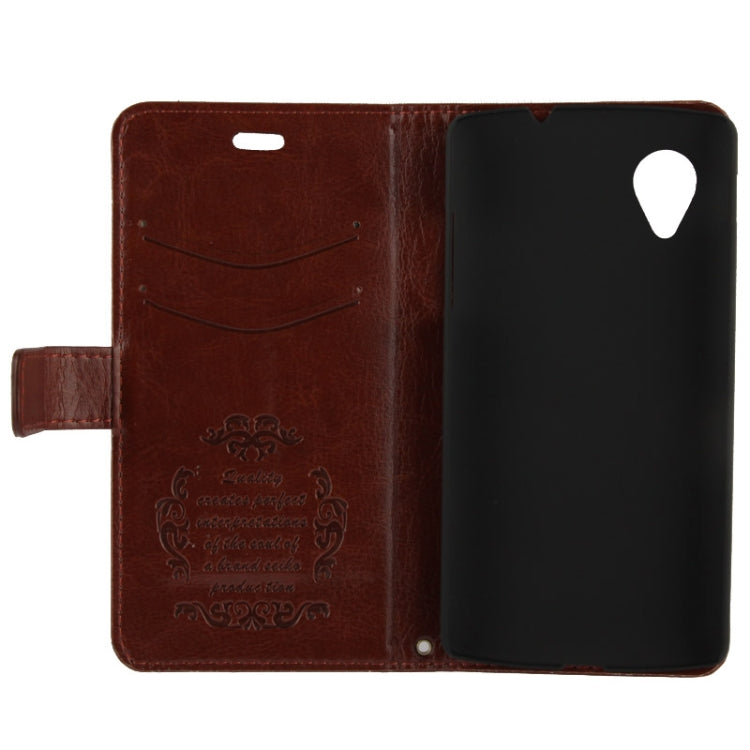 Fine Sheepskin Texture Flip Leather Case with Card Slots & Holder for LG Nexus 5 / D820 / D821
