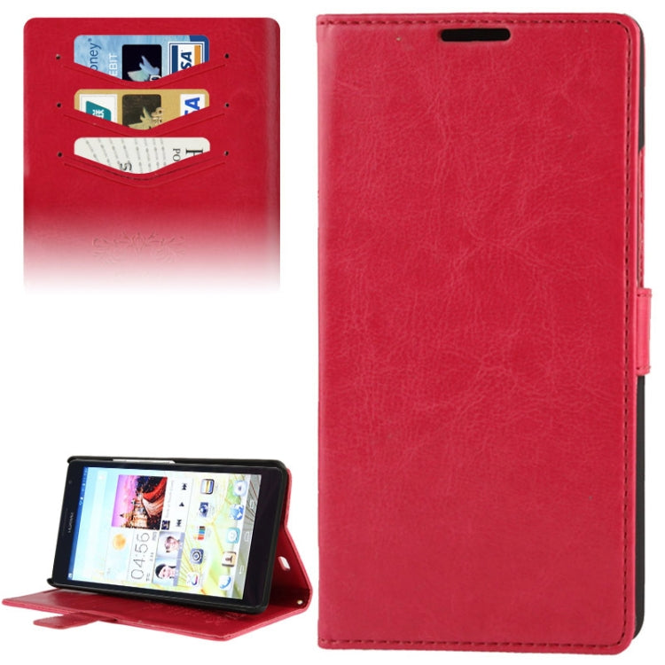 Fine Sheepskin Texture Flip Leather Case with Credit Card Slots & Holder for Huawei Ascend Mate