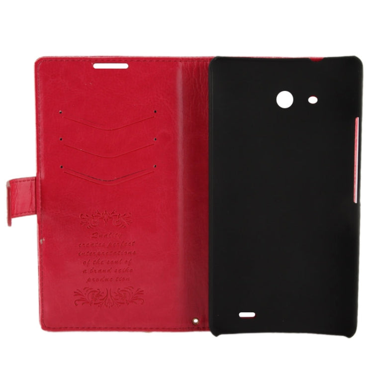 Fine Sheepskin Texture Flip Leather Case with Credit Card Slots & Holder for Huawei Ascend Mate