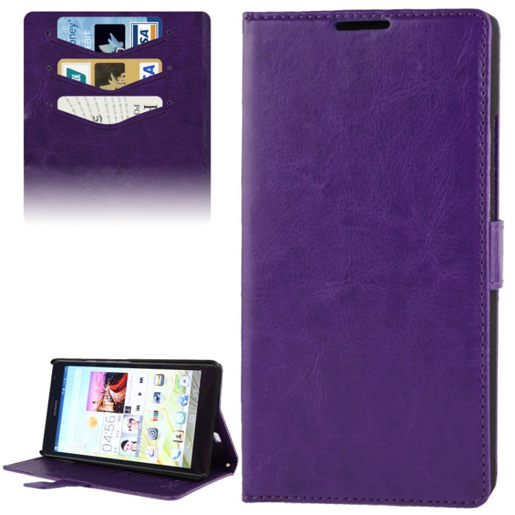 Fine Sheepskin Texture Flip Leather Case with Credit Card Slots & Holder for Huawei Ascend Mate