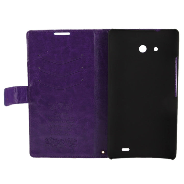 Fine Sheepskin Texture Flip Leather Case with Credit Card Slots & Holder for Huawei Ascend Mate