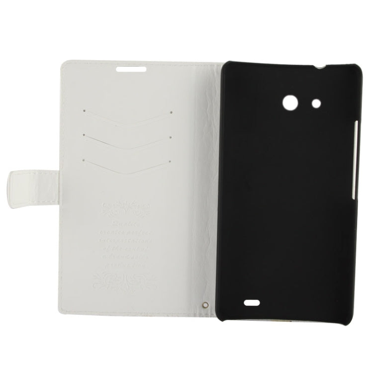 Fine Sheepskin Texture Flip Leather Case with Credit Card Slots & Holder for Huawei Ascend Mate