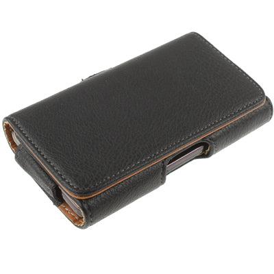 Universal Mobile Phone Leather Case / Bag with Clip for HTC , Size: 130 x 75 x 30mm(Black)