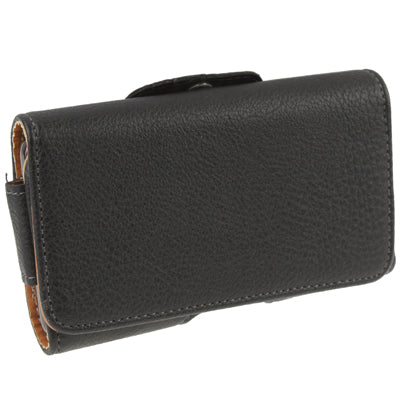 Universal Mobile Phone Leather Case / Bag with Clip for HTC , Size: 130 x 75 x 30mm(Black)