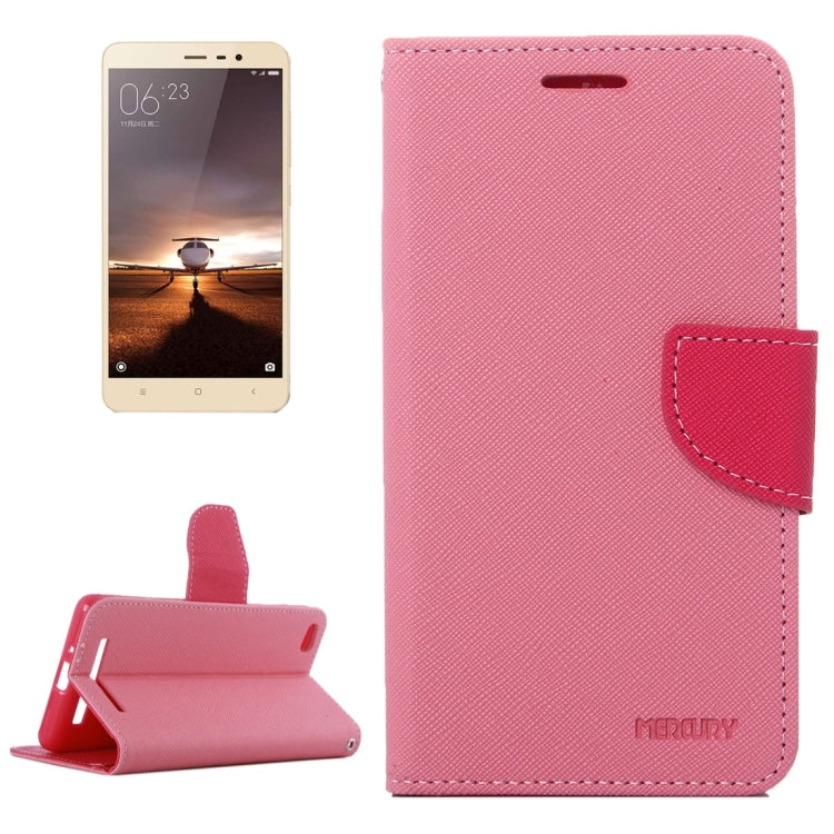 For Xiaomi Redmi 3 Cross Texture Flip Leather Case with Holder & Card Slots & Wallet
