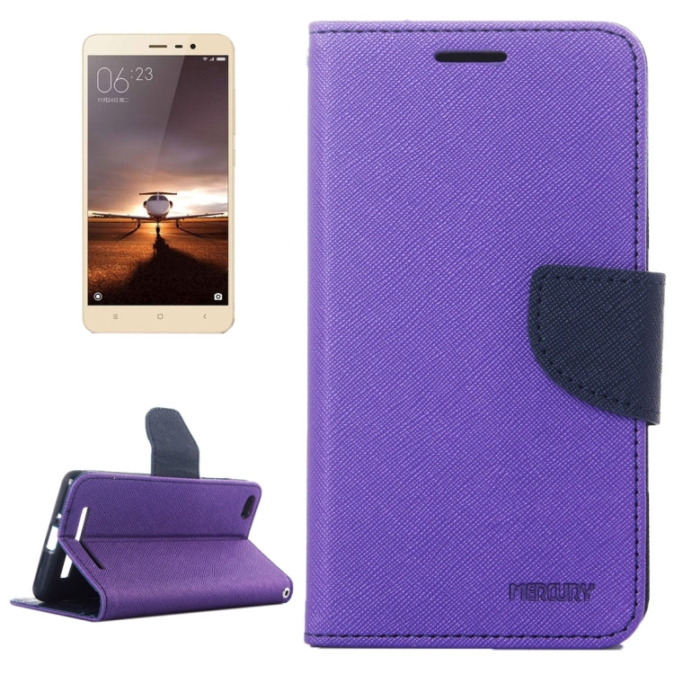 For Xiaomi Redmi 3 Cross Texture Flip Leather Case with Holder & Card Slots & Wallet