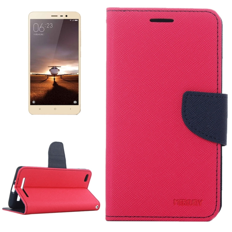 For Xiaomi Redmi 3 Cross Texture Flip Leather Case with Holder & Card Slots & Wallet