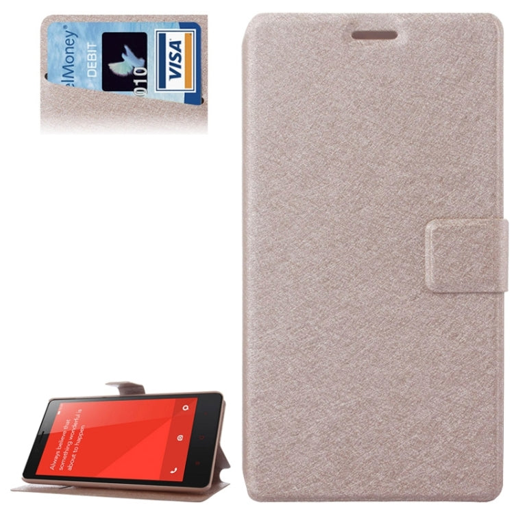 Hairline Texture Flip Leather Case with Credit Card Slots & Holder for Xiaomi Redmi Note