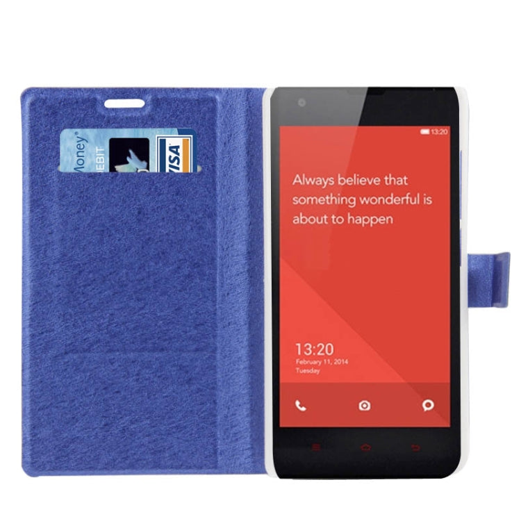 Hairline Texture Flip Leather Case with Credit Card Slots & Holder for Xiaomi Redmi Note