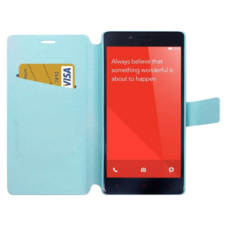 Hairline Texture Flip Leather Case with Credit Card Slots & Holder for Xiaomi Redmi Note