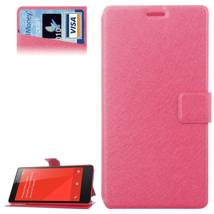 Hairline Texture Flip Leather Case with Credit Card Slots & Holder for Xiaomi Redmi Note