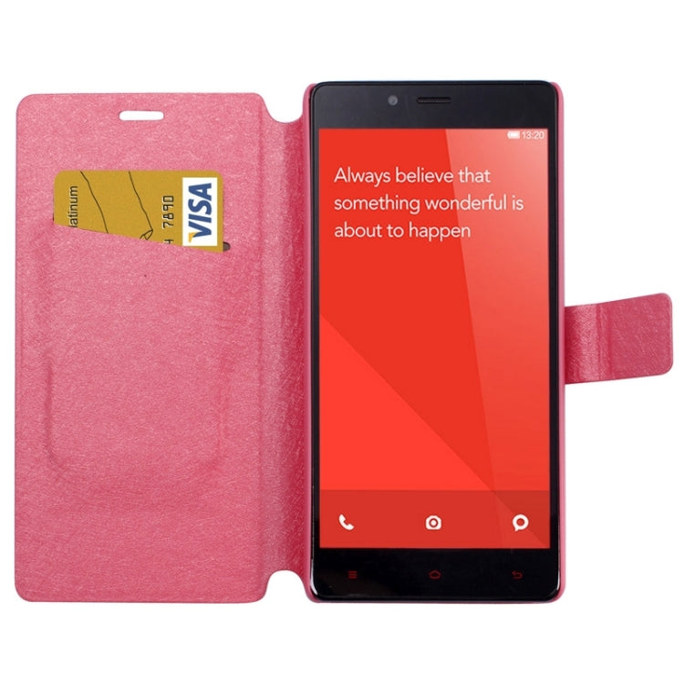 Hairline Texture Flip Leather Case with Credit Card Slots & Holder for Xiaomi Redmi Note