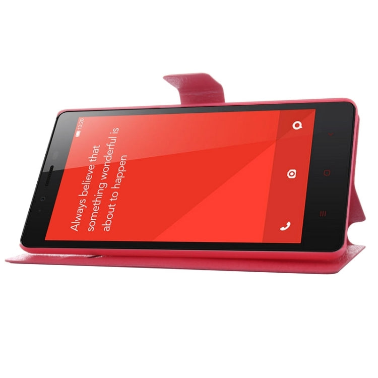 Hairline Texture Flip Leather Case with Credit Card Slots & Holder for Xiaomi Redmi Note