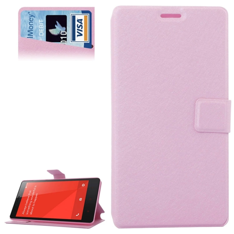 Hairline Texture Flip Leather Case with Credit Card Slots & Holder for Xiaomi Redmi Note