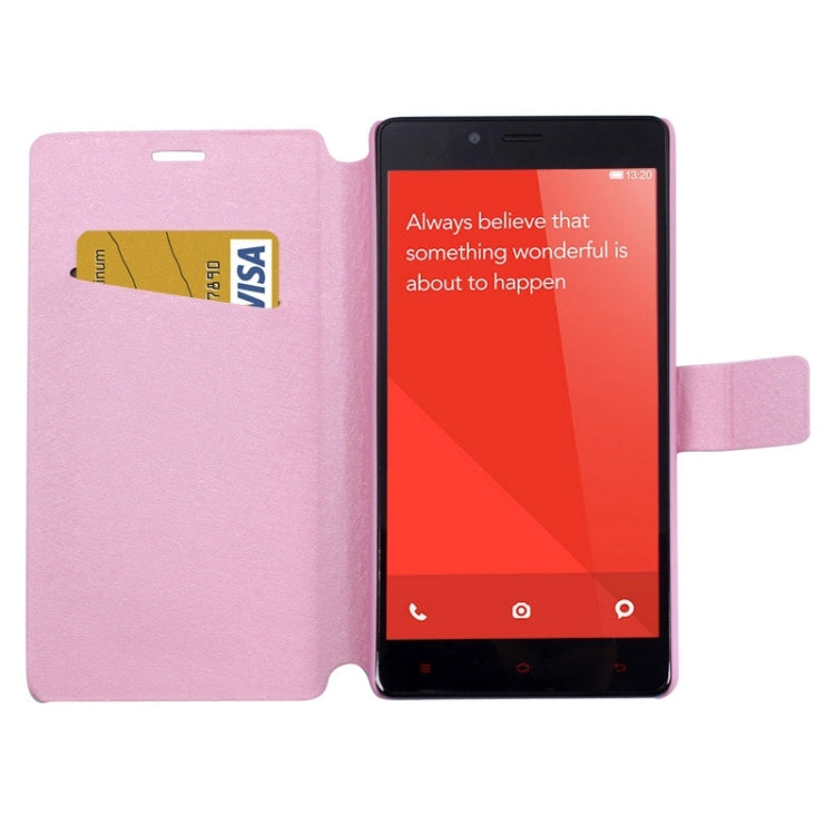 Hairline Texture Flip Leather Case with Credit Card Slots & Holder for Xiaomi Redmi Note