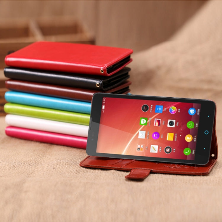 Fine Sheepskin Texture Horizontal Flip Leather Case with Card Slots & Holder for ZTE Red Bull V5