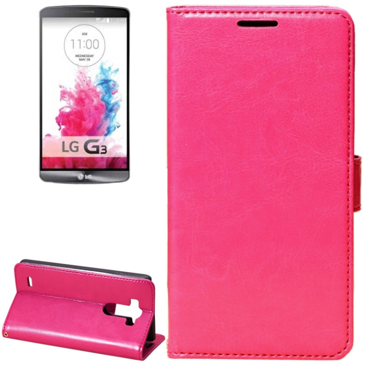 Fine Sheepskin Texture Horizontal Flip Leather Case with Card Slots & Holder for LG G3