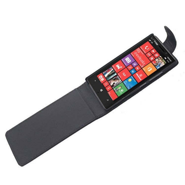 Vertical Flip Leather Case for Nokia Lumia 929 / Lumia 930(Black)