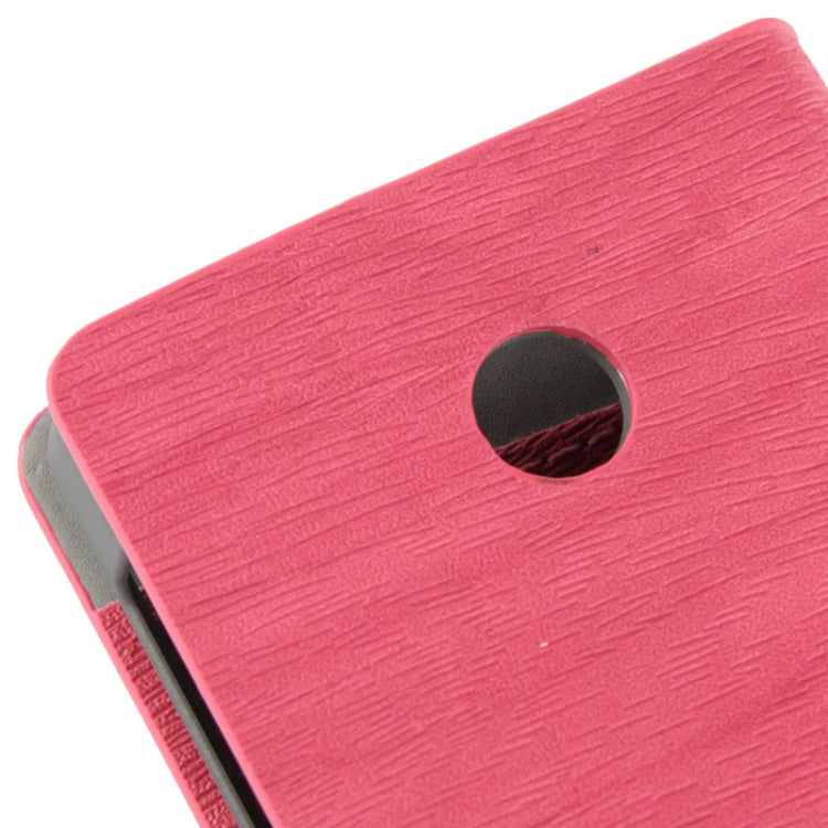 Wood Texture Leather Case with Credit Card Slots & Holder for Nokia X